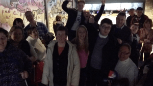 High spirits after a competitive night at Lisburn Bowling Alley