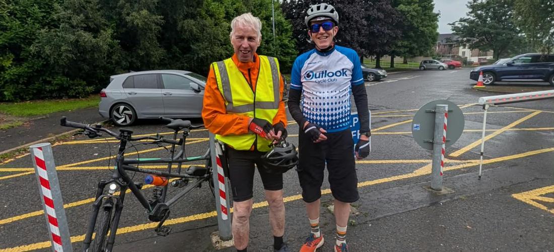 David and Mark at the finish line