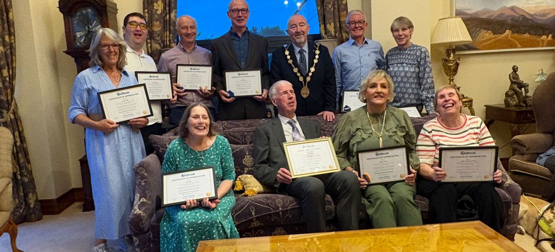 Our certificate recipients with the Mayor of Lisburn And Castlereagh